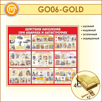 Стенд «Действия населения при авариях и катастрофах» (GO-06-GOLD)